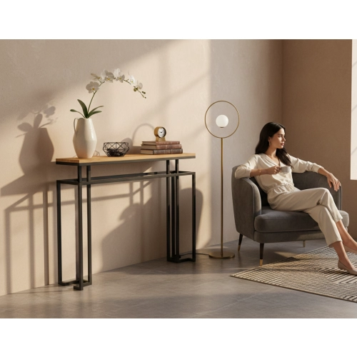 KONSOLA Z DREWNA LITEGO DĄB OLCHA JESION SKD-366